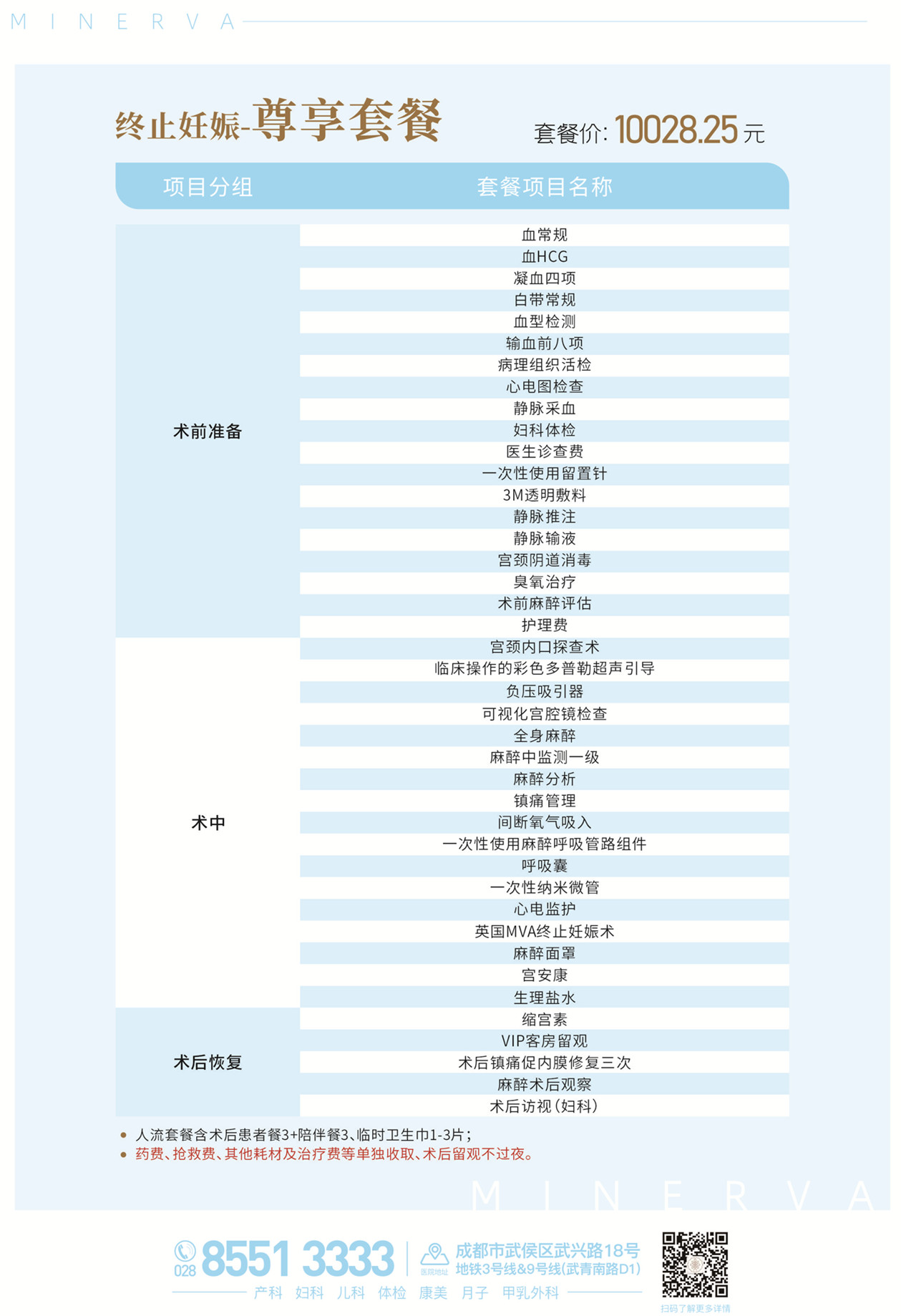 米诺娃妇女儿童医院人流套餐